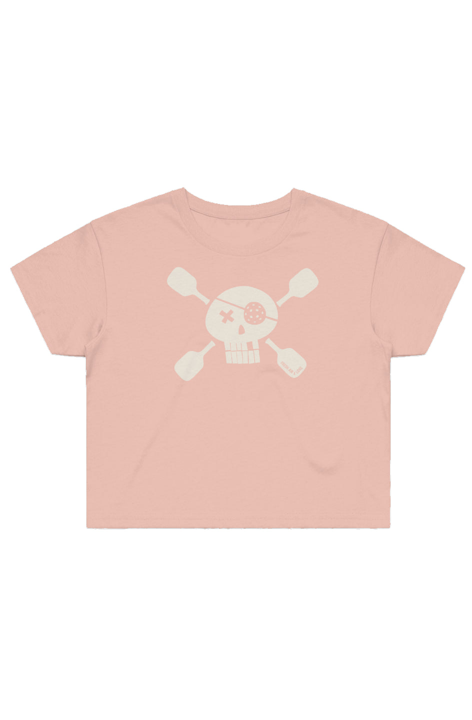 Pickleball Pirate Street Crop Tee - Pink