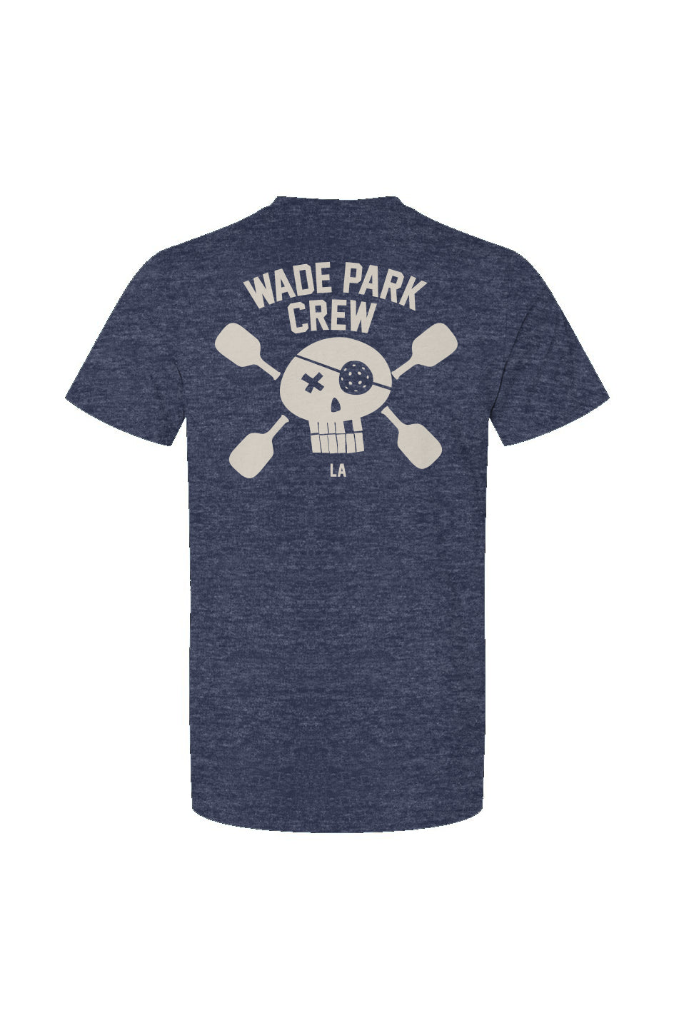 Wade Park Crew Tee - Heather Navy