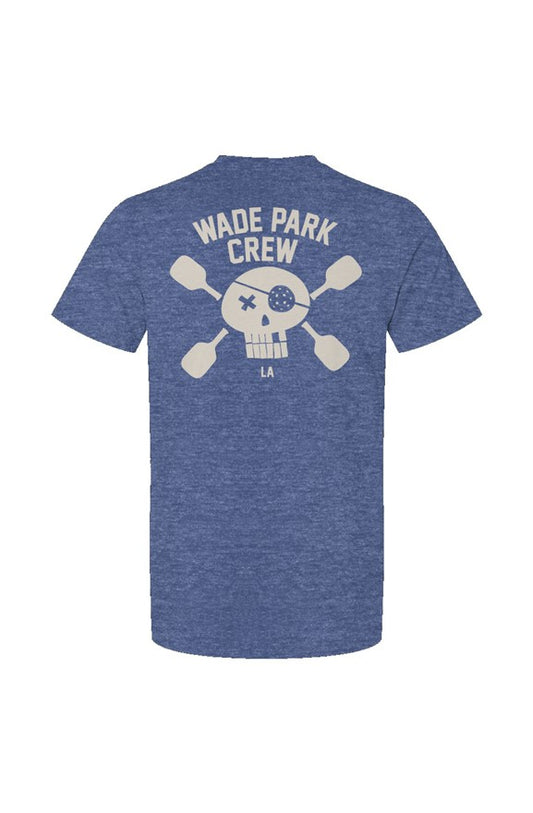 Wade Park Crew Tee - Heather Royal 