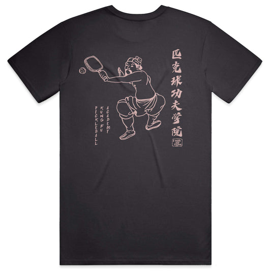 Pickleball Kung Fu Unisex Heather Tee -Charcoal