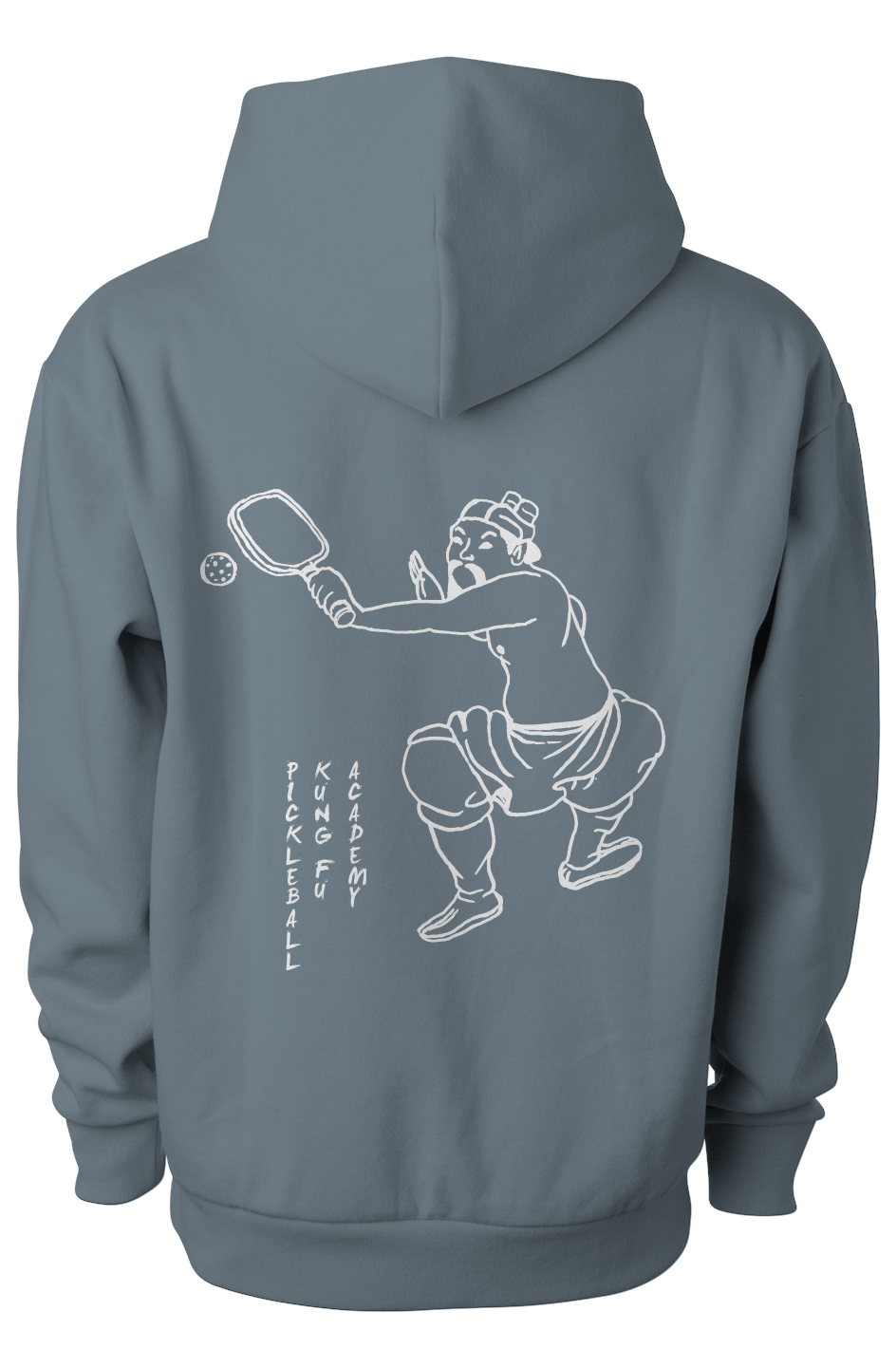 Pickleball Avenue Pullover Hooded Sweatshirt - Blue Magic White