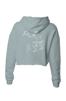 Pickleball Kung Fu Lightweight Crop Hoodie - Sage 
