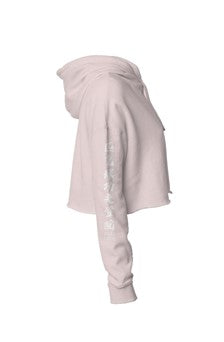 Pickleball Kung Fu Lightweight Crop Hoodie - Blush White