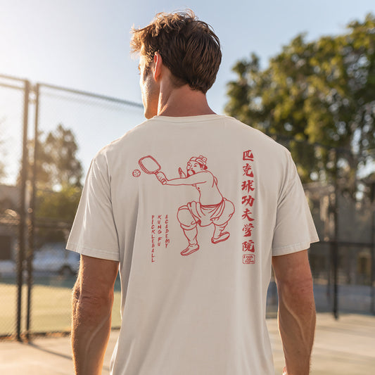 Pickleball Kung Fu Tee - Vintage White