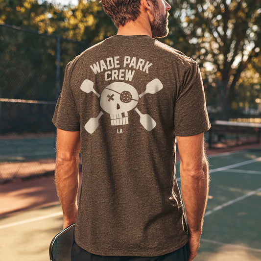 Wade Park Crew Tee - Heather Brown